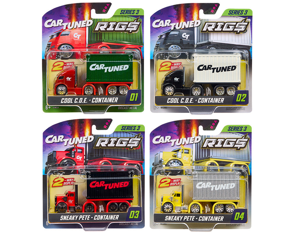 CARTUNED RIGS カスタムカーキャリア CarTuned 2026 Series 3 Container Rigs Assortment (4 cars