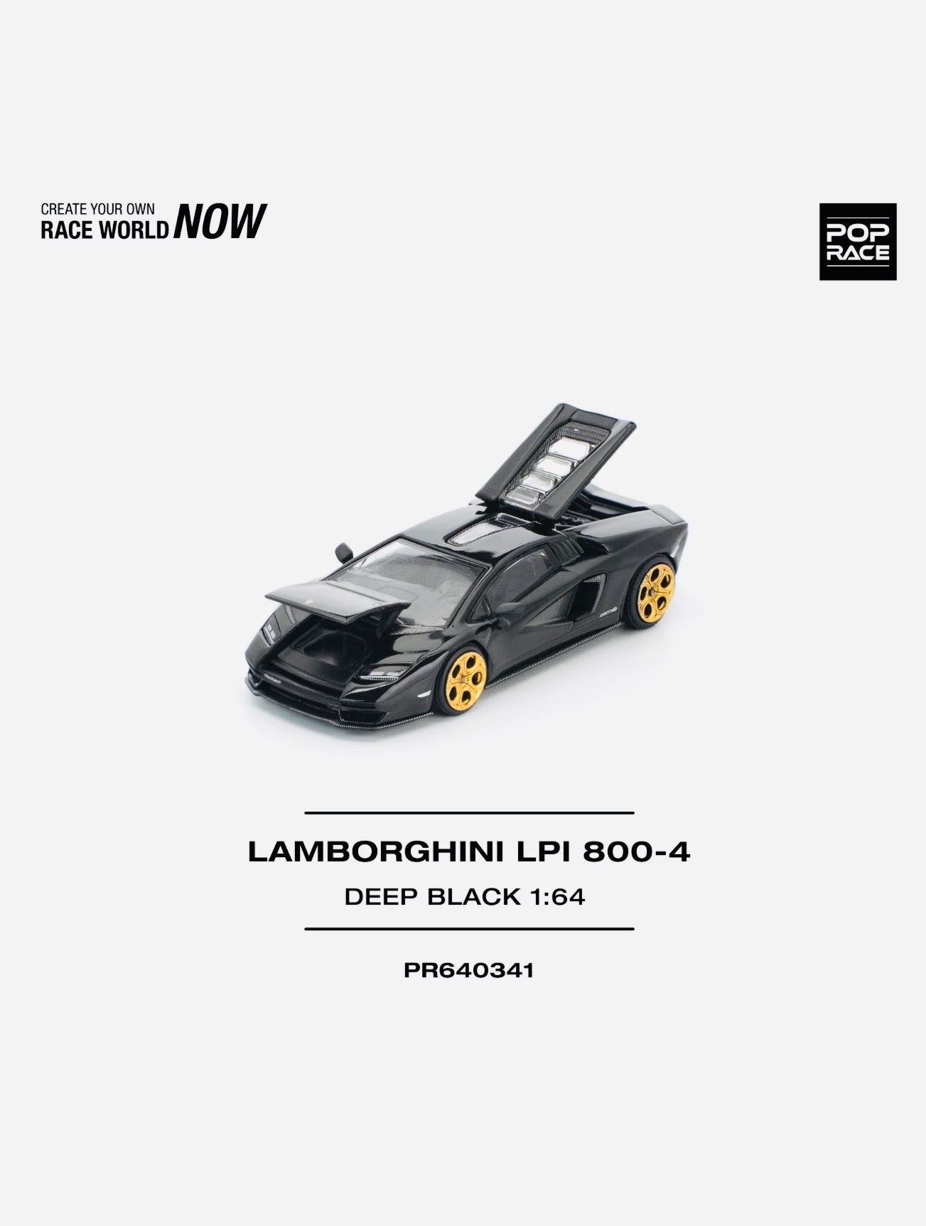 Pop Race Factory Sealed Lamborghini LPI 800-4 Deep Black #341