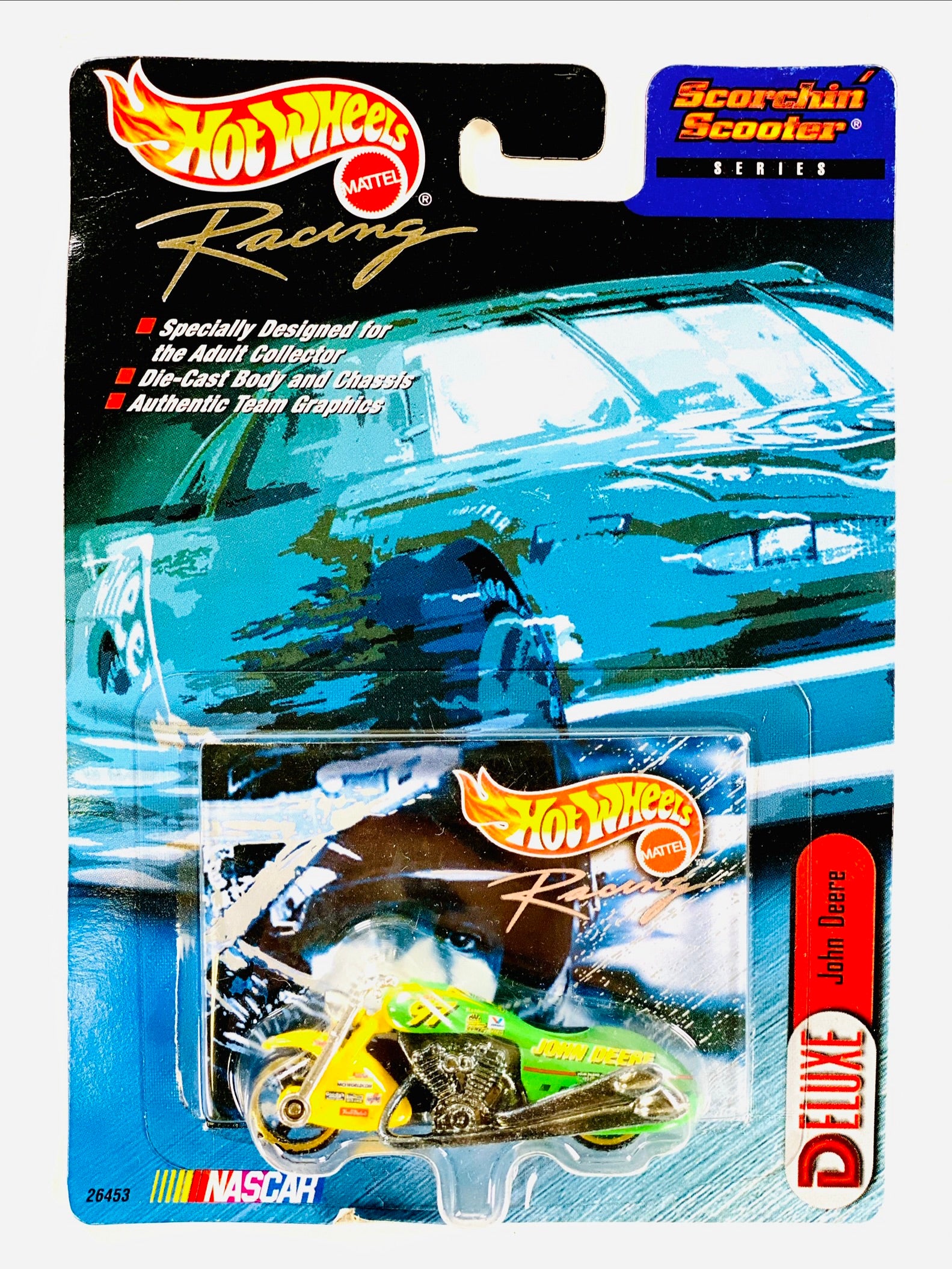 Hot Wheels 1999 Nascar Racing Scorchin' Scooter John Deere #97