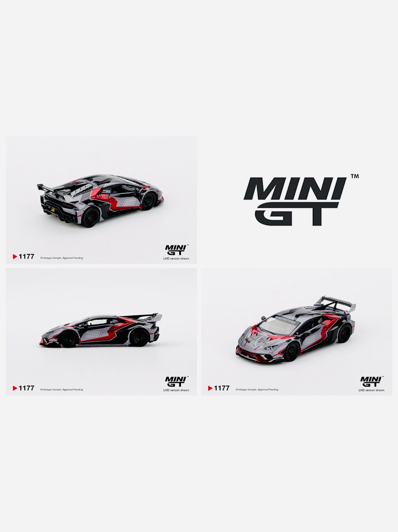 MINI GT LB★WORKS Lamborghini Huracán 141 Mini GT LB Works Lamborghini Huracan GT Ronin Grey #1177 – Jcardiecast