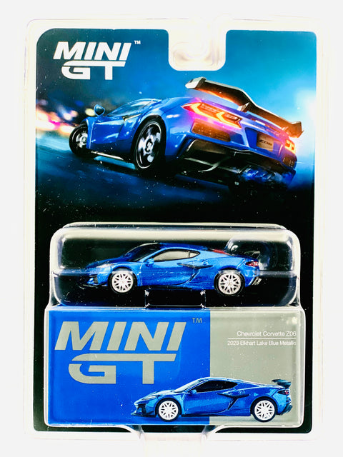Mini GT Mijo Exclusive Chevrolet Corvette Z06 2023 Elkhart Lake Blue Metallic #892
