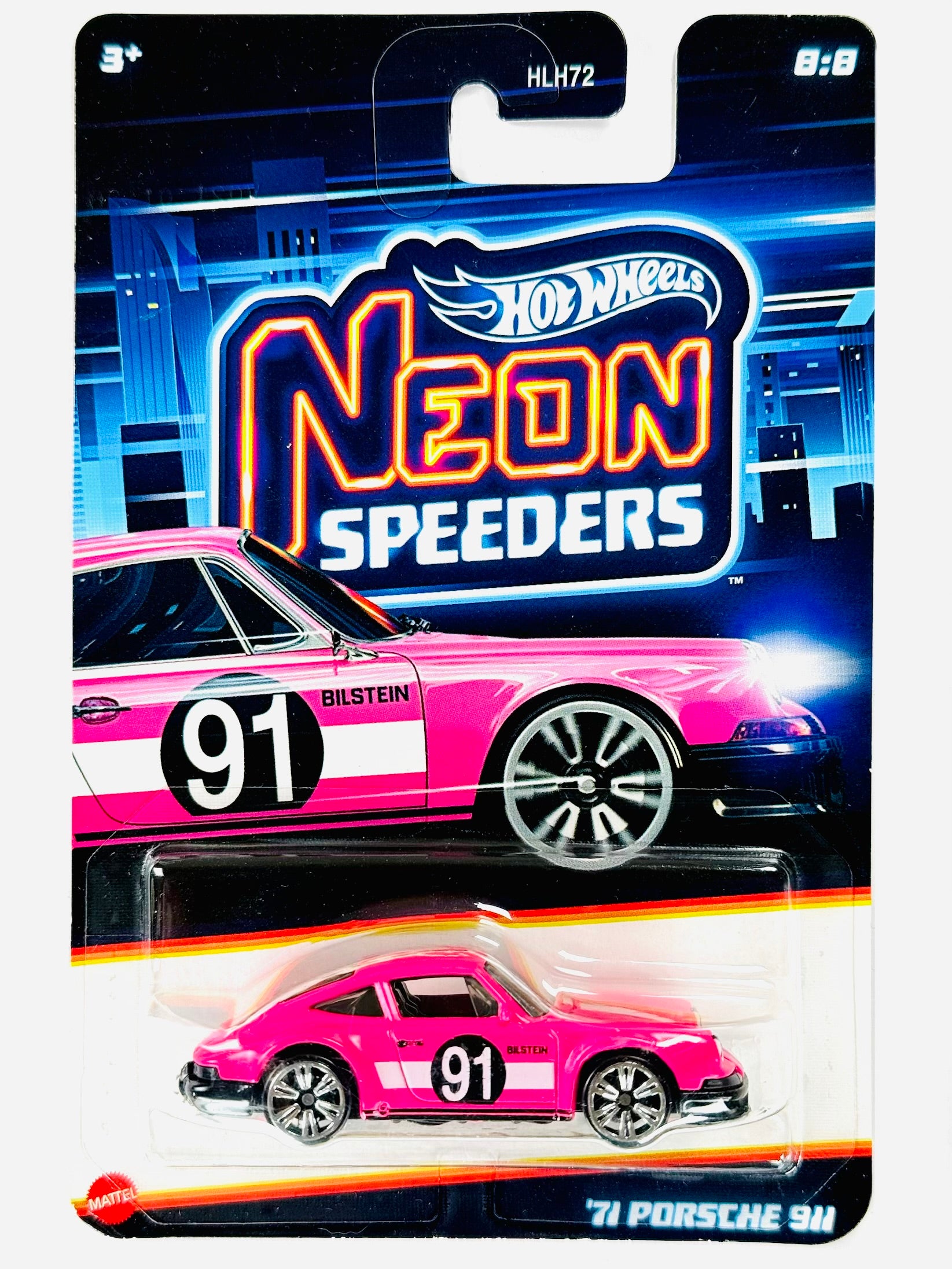 セクシーカード　911 Hot Wheels 2026 Neon Speeders '71 Porsche 911 - Damaged Card