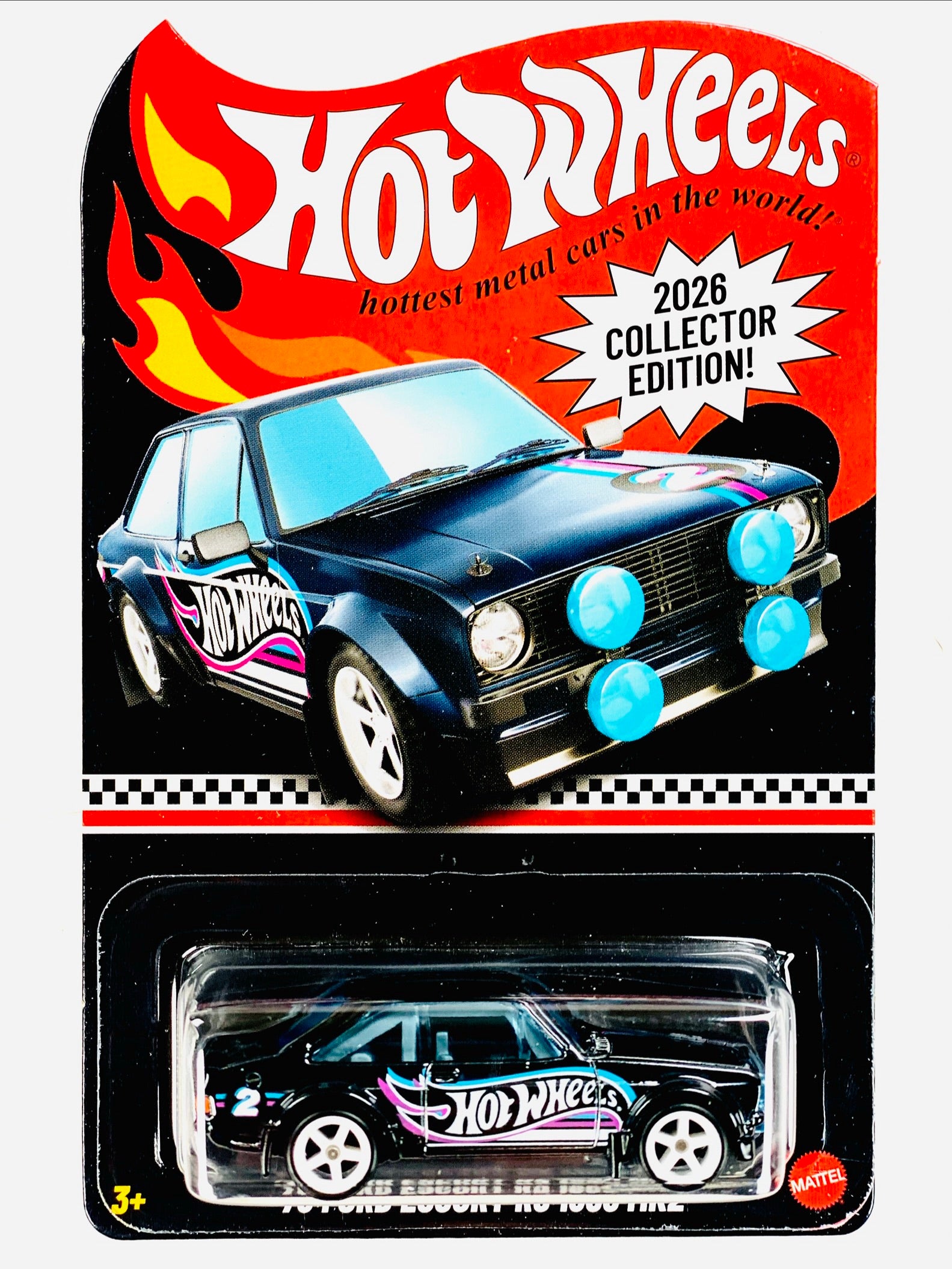 ホットウィール 2026コレクターエディション Ford ESCORT フォード Hot Wheels 2026 Mail-In '78 Ford Escort RS 1800 MK2 - Damaged Card