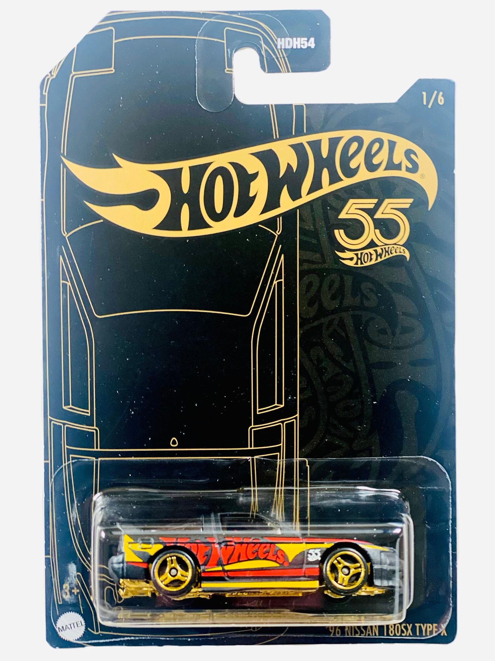 Hot Wheels 2023 Pearl & Chrome 55th Anniversary Series '96 Nissan