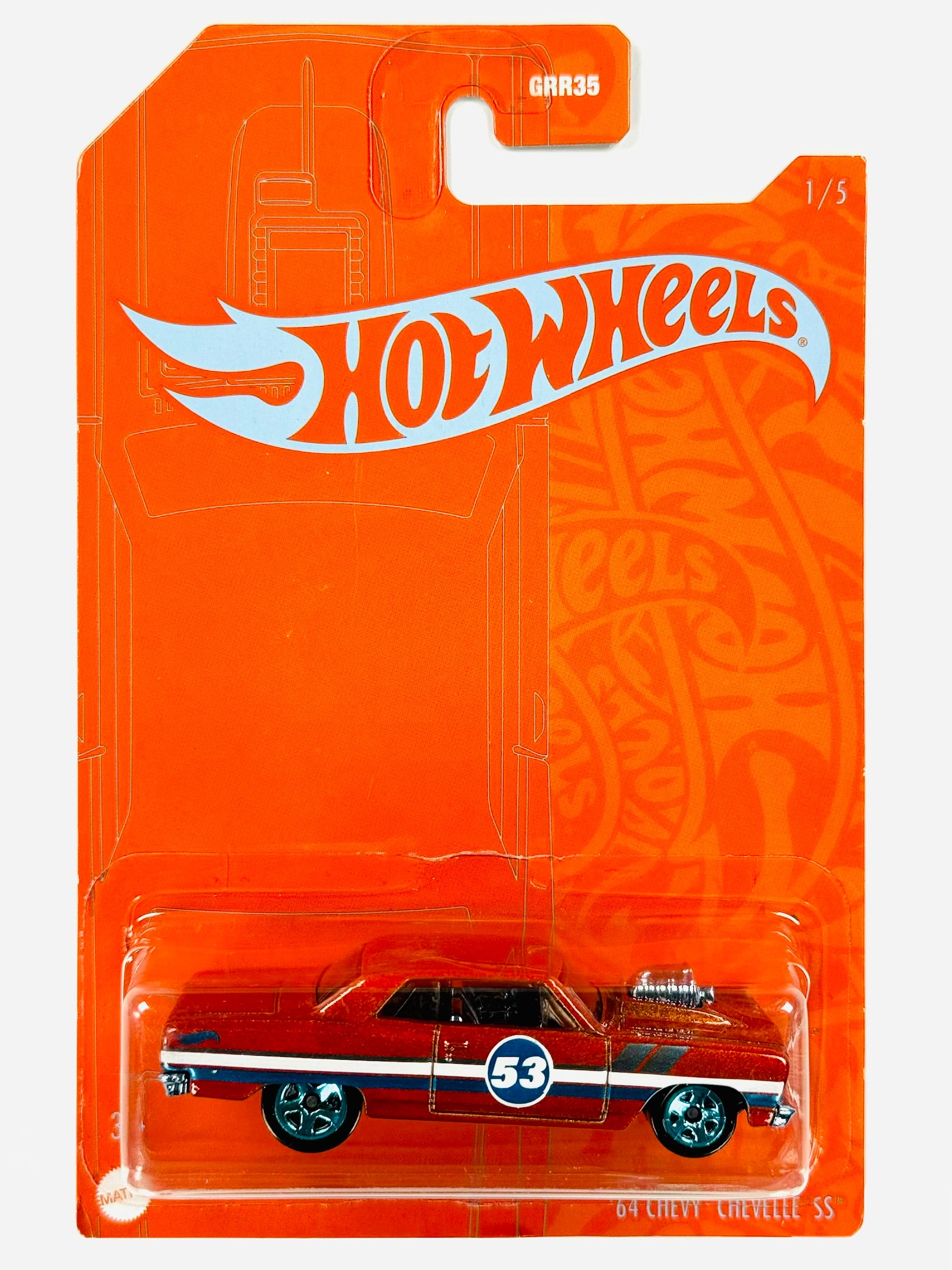 チャルチャル Hot Wheels 2021 53rd Anniversary Orange & Blue Series '64 Chevy