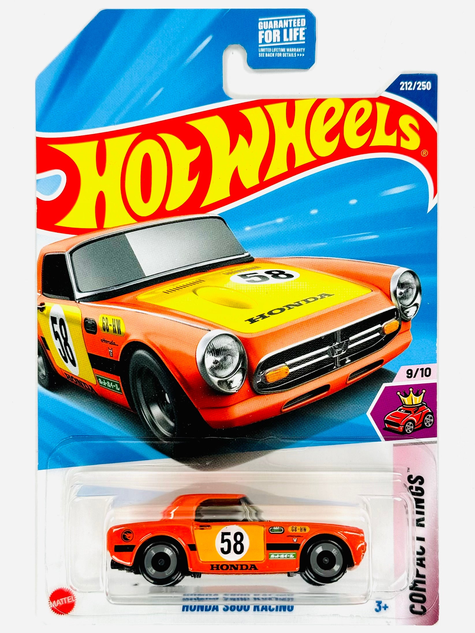 HONDA S800 リモコンカー Hot Wheels Compact Kings Honda S800 Racing (212/250) - Damaged