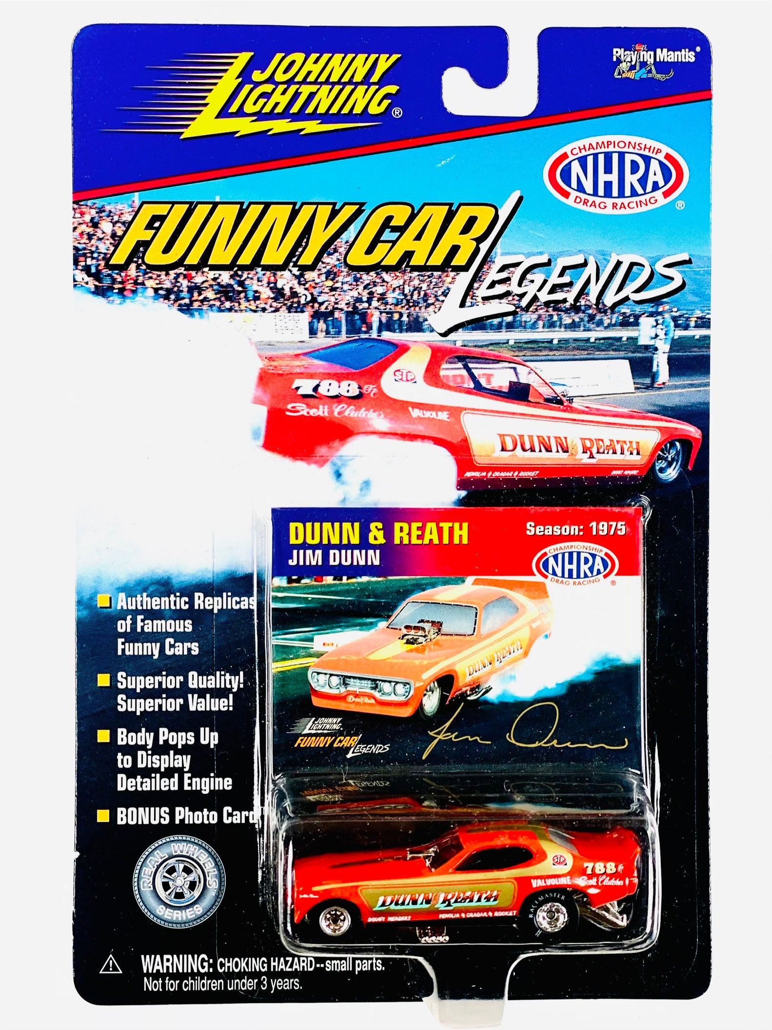 Johnny Lightning Funny Car Legends 1975 Dunn & Death Jim Dunn