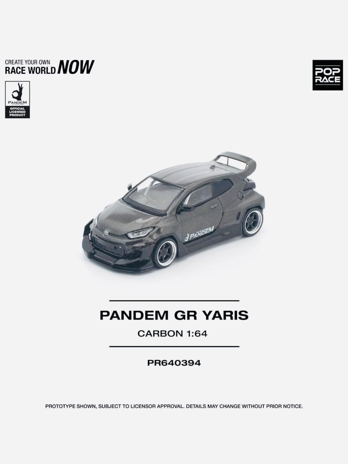 Pop Race Factory Sealed Pandem GR Yaris Carbon #394 – Jcardiecast