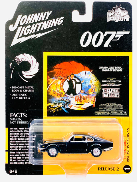 JOHNNY LIGHTNING POP CULTURE JAMES BOND 007 THE LIVING DAYLIGHT 1987 ASTON MARTIN V8 - Damaged Card
