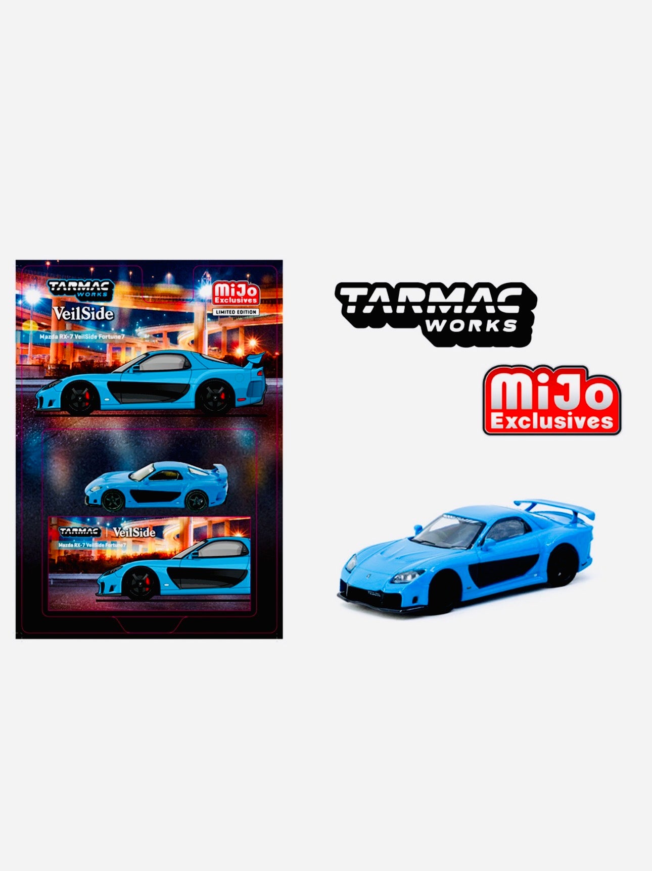 Tarmac Works Mijo Exclusive Global 64 Mazda RX7 VeilSide Fortune7