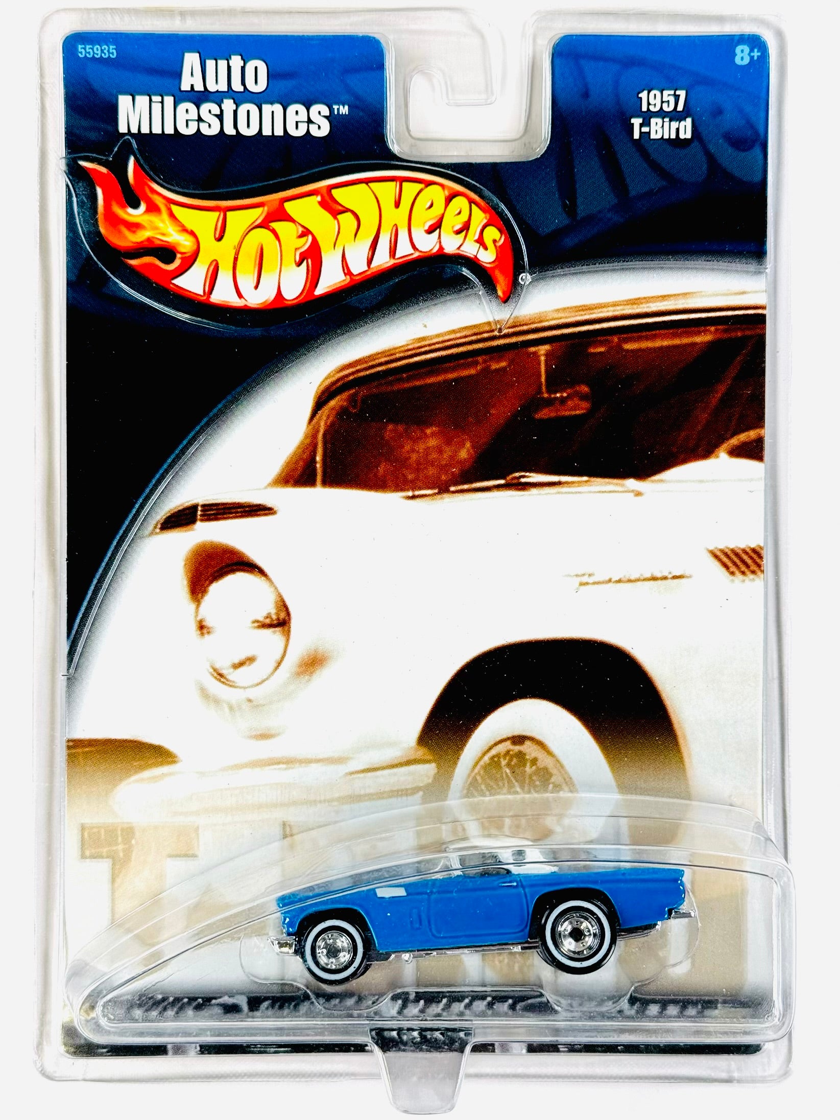 Hot Wheels 2002 Auto Milestones 1957 T-Bird - Damaged Blister