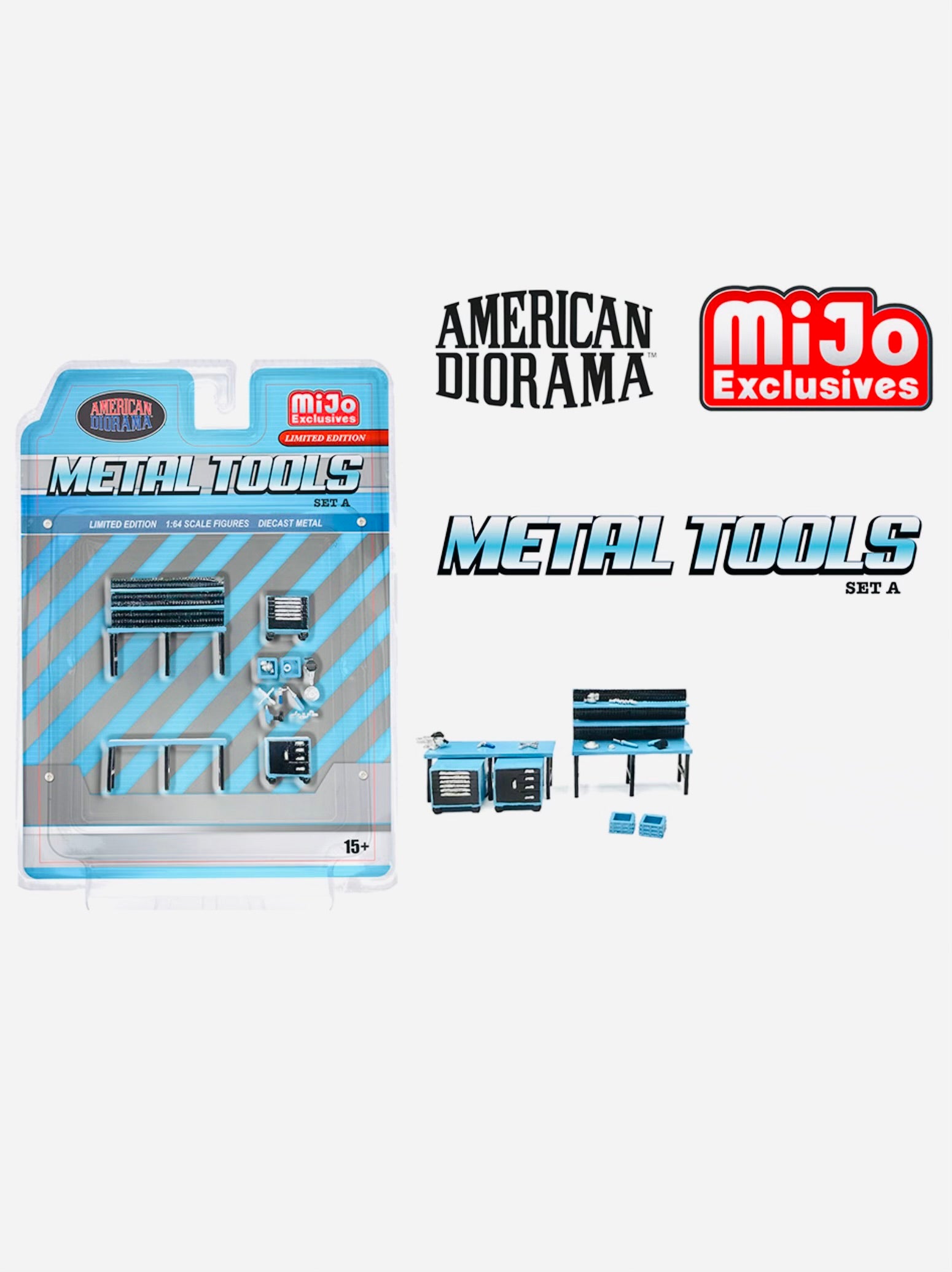 American Diorama Mijo Exclusive Metal Tools Set A (Blue) – Jcardiecast