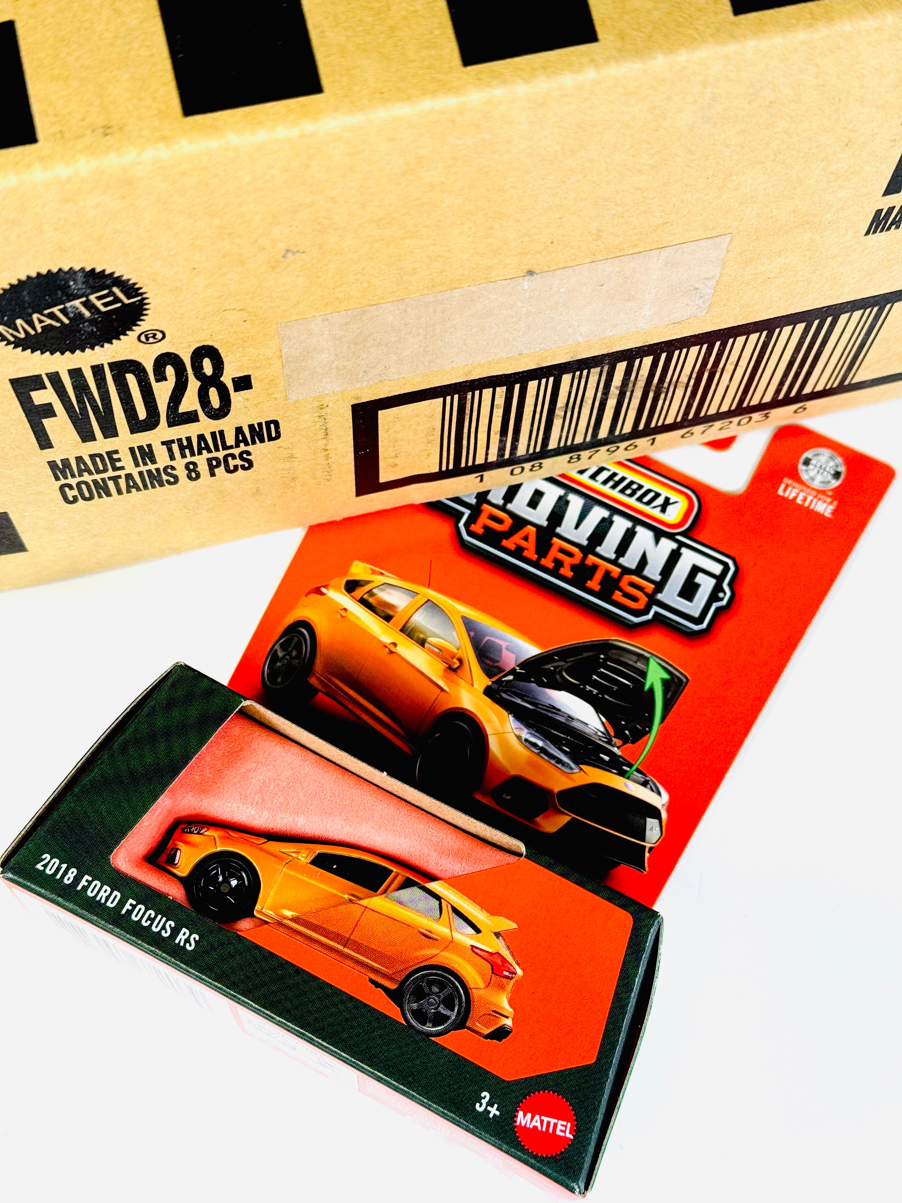 2022 Leaf Vibrance Multi-Sport 新品未開封ボックス Matchbox 2026 Moving Parts 2018 Ford Focus Solid Pack (8 Cars
