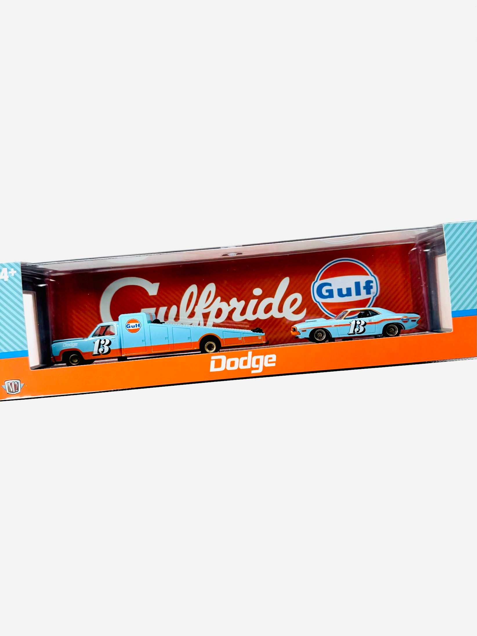 M2 Machines Auto Haulers Gulf 1974 Dodge Truck & 1970 Dodge