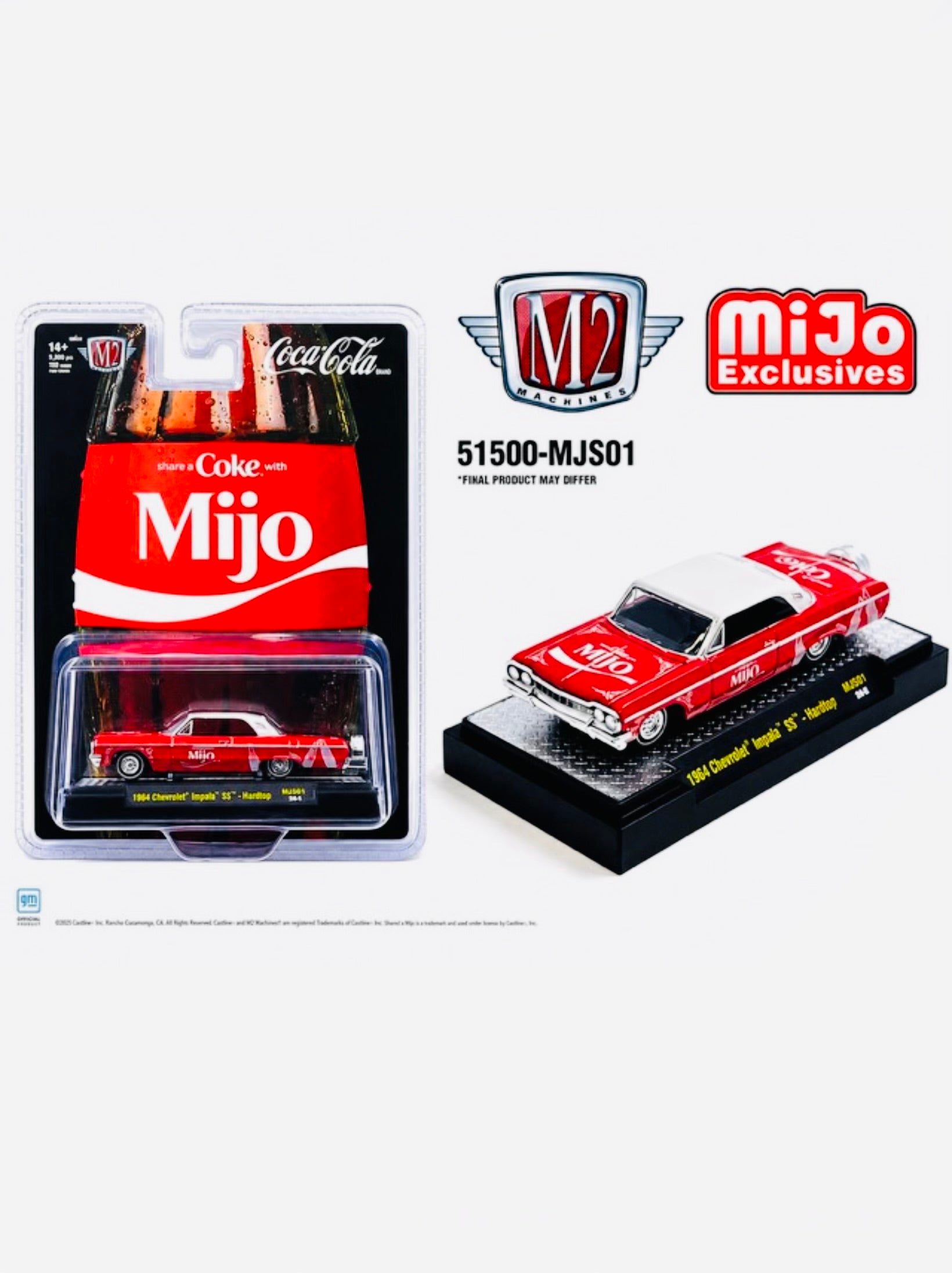 M2 Machines Coca Cola Share A Coke with Mijo 1964 Chevrolet Impala