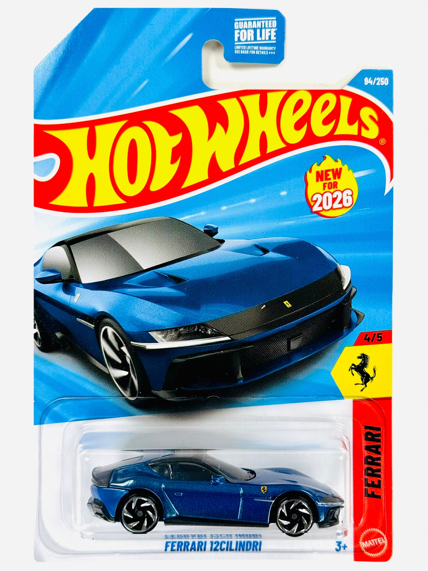 Hot Wheels Ferrari 12Cilindri (94/250) - Damaged Card/Blister