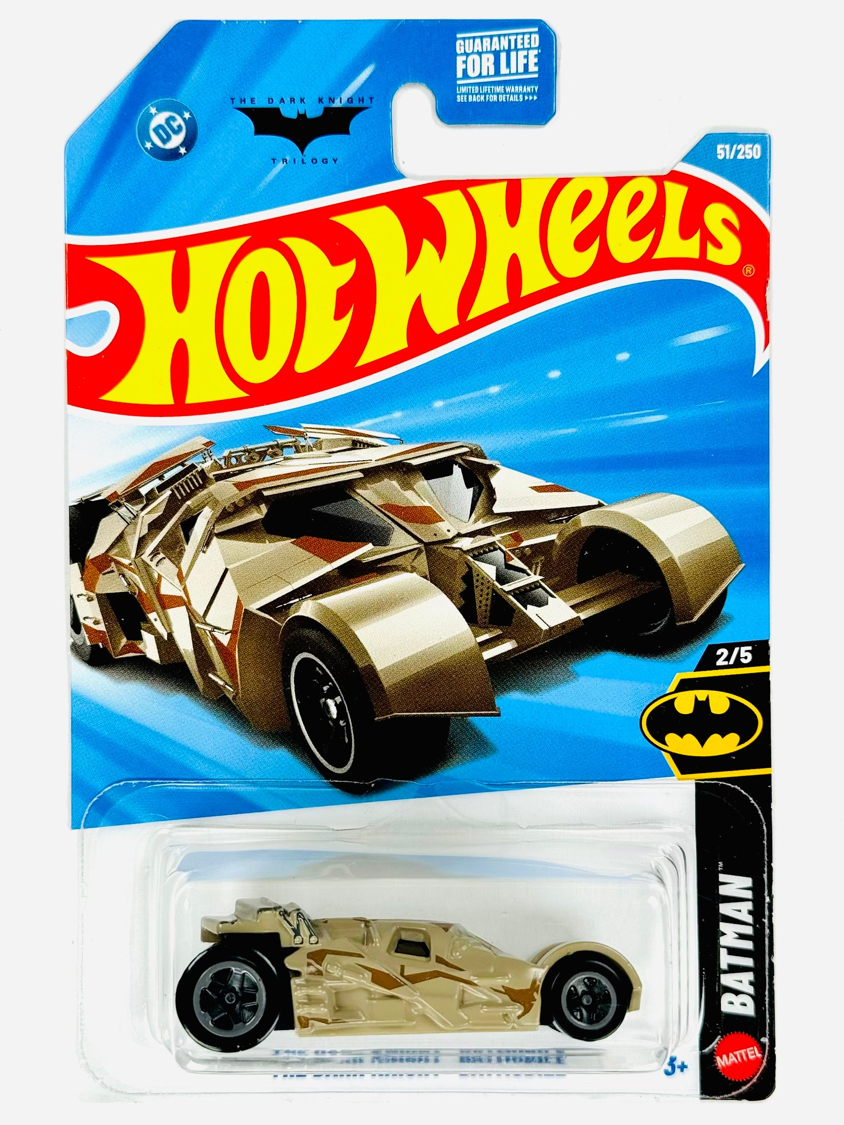 Hot Wheels Batmobile 未開封 Hot Wheels Batman The Dark Night Batmobile (51/250) - Damaged Card