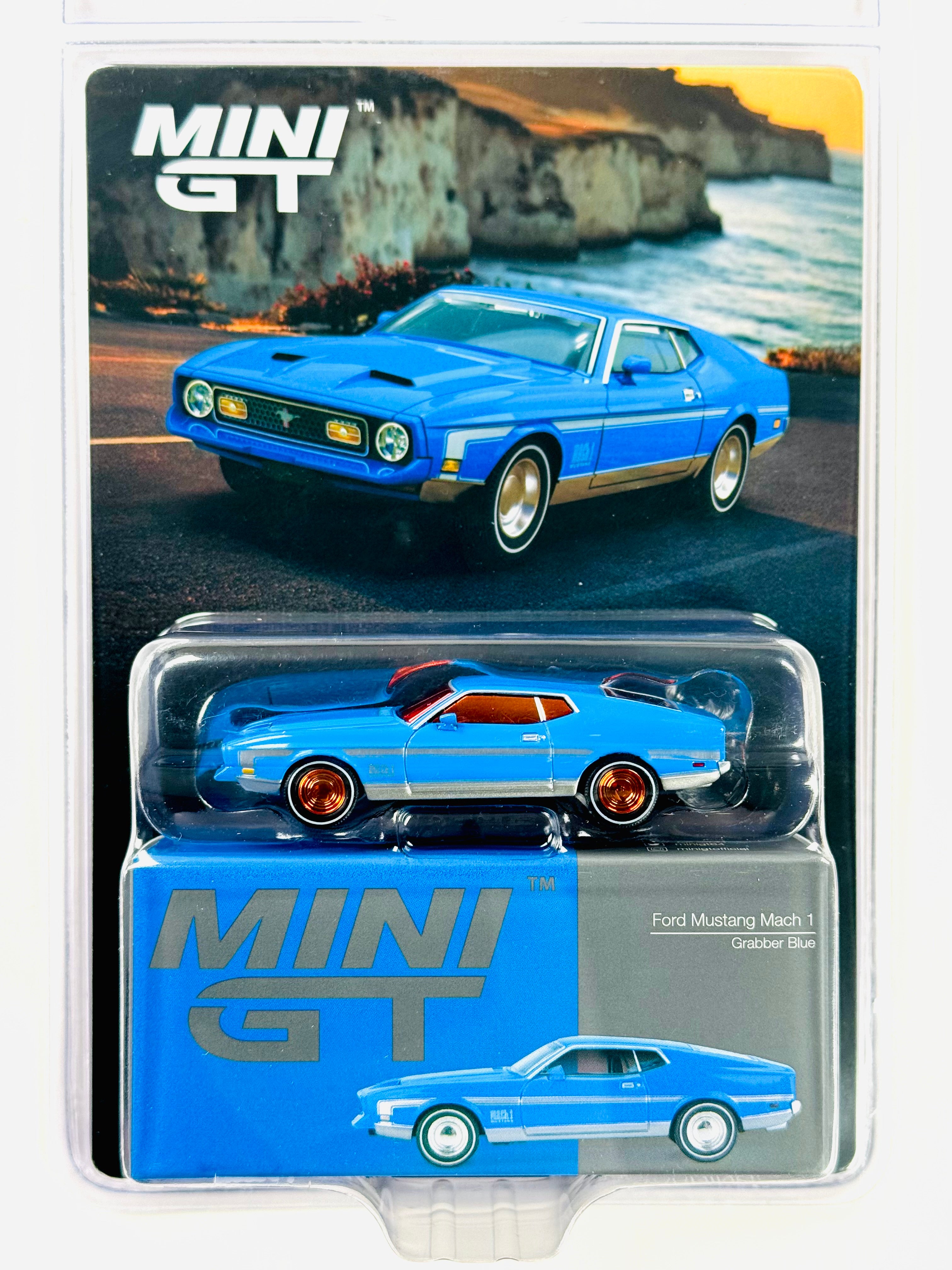 Mini GT Ford Mustang Mach 1 Grabber Blue #1138 Chase – Jcardiecast