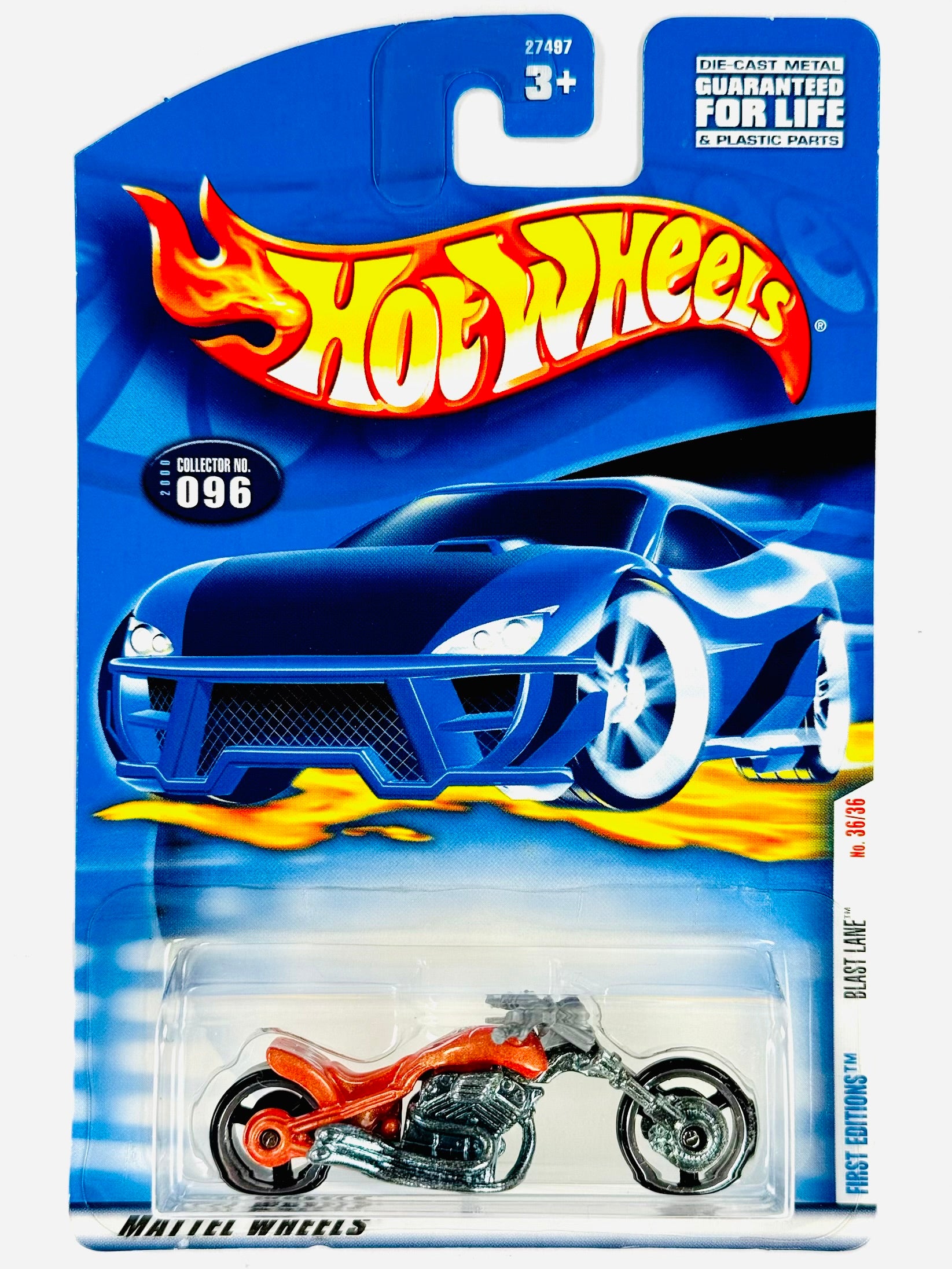 Hot Wheels 2000 First Editions Blast Lane Orange (36/36) - Damaged