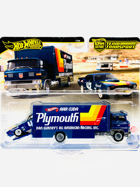 Hot Wheels 2024 Team Transport Case A '70 Plymouth AAR Cuda & Sakura Sprinter #63 - Damaged Card/Blister