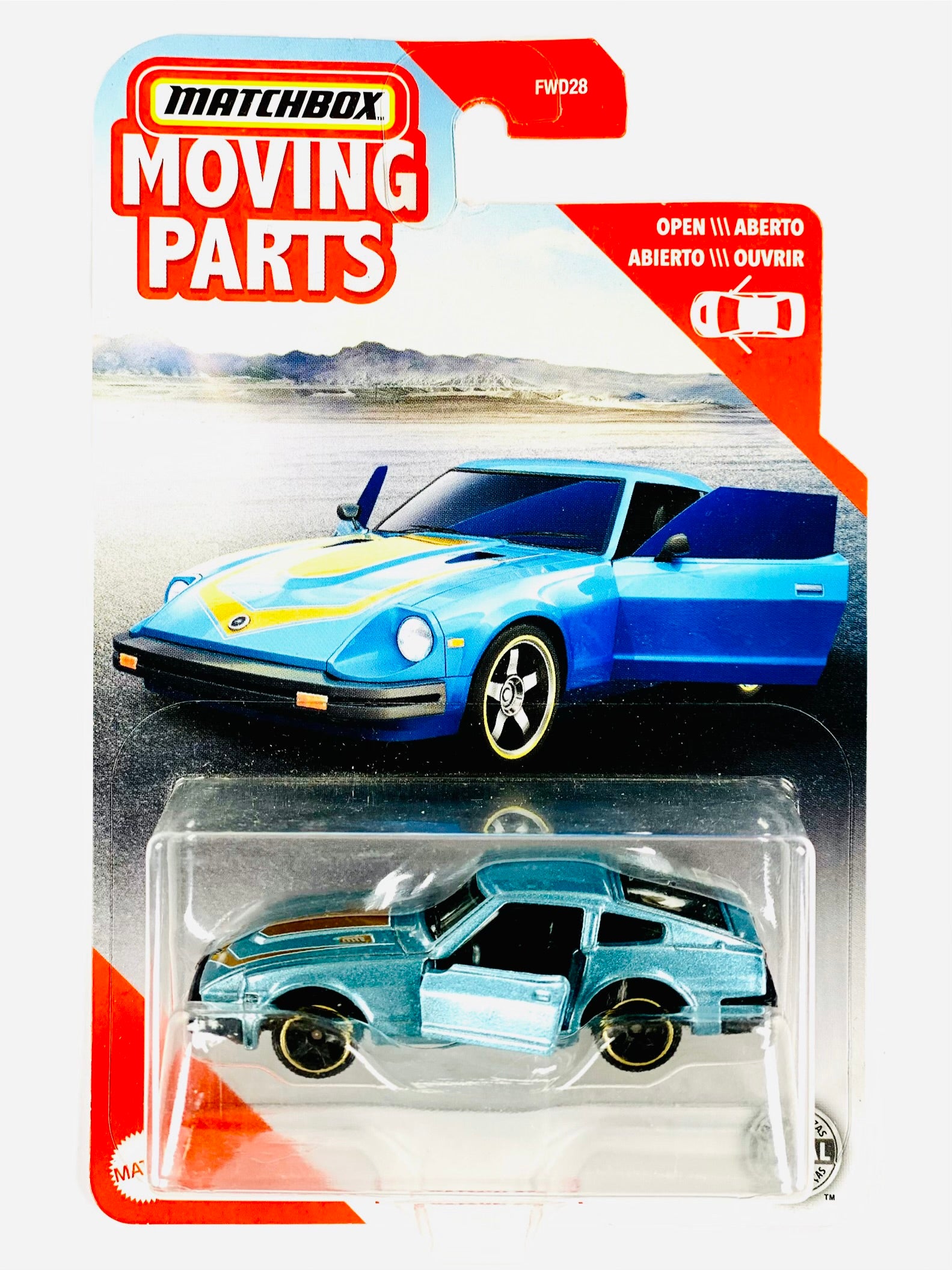 Matchbox Moving Parts 1982 Datsun 280 ZX - Damaged Card/Blister