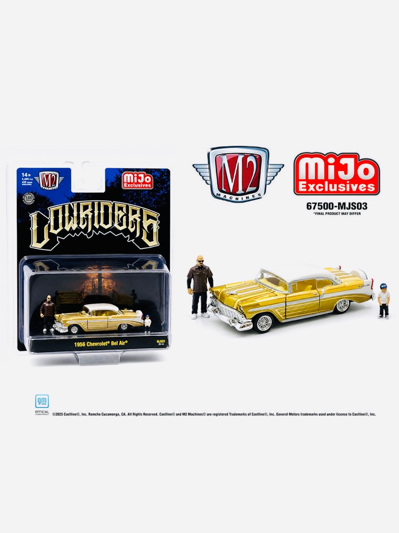 M2 Mijo Exclusive Auto Figs Diorama Lowriders 1956 Chevrolet Bel
