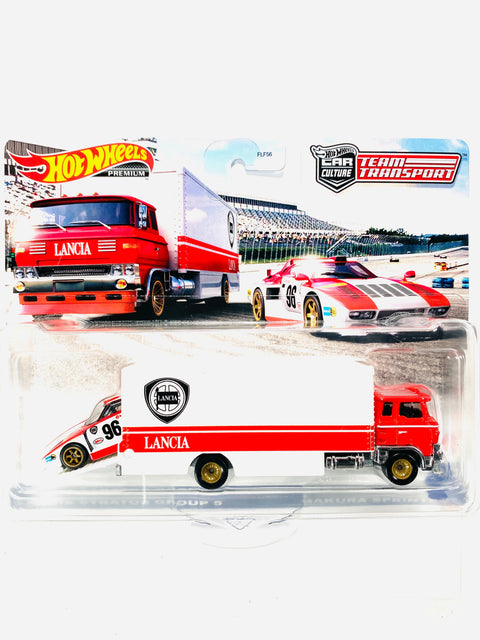 Hot Wheels 2022 Team Transport Case Q Lancia Stratos Group 5 & Sakura Sprinter #42 - Damaged Card