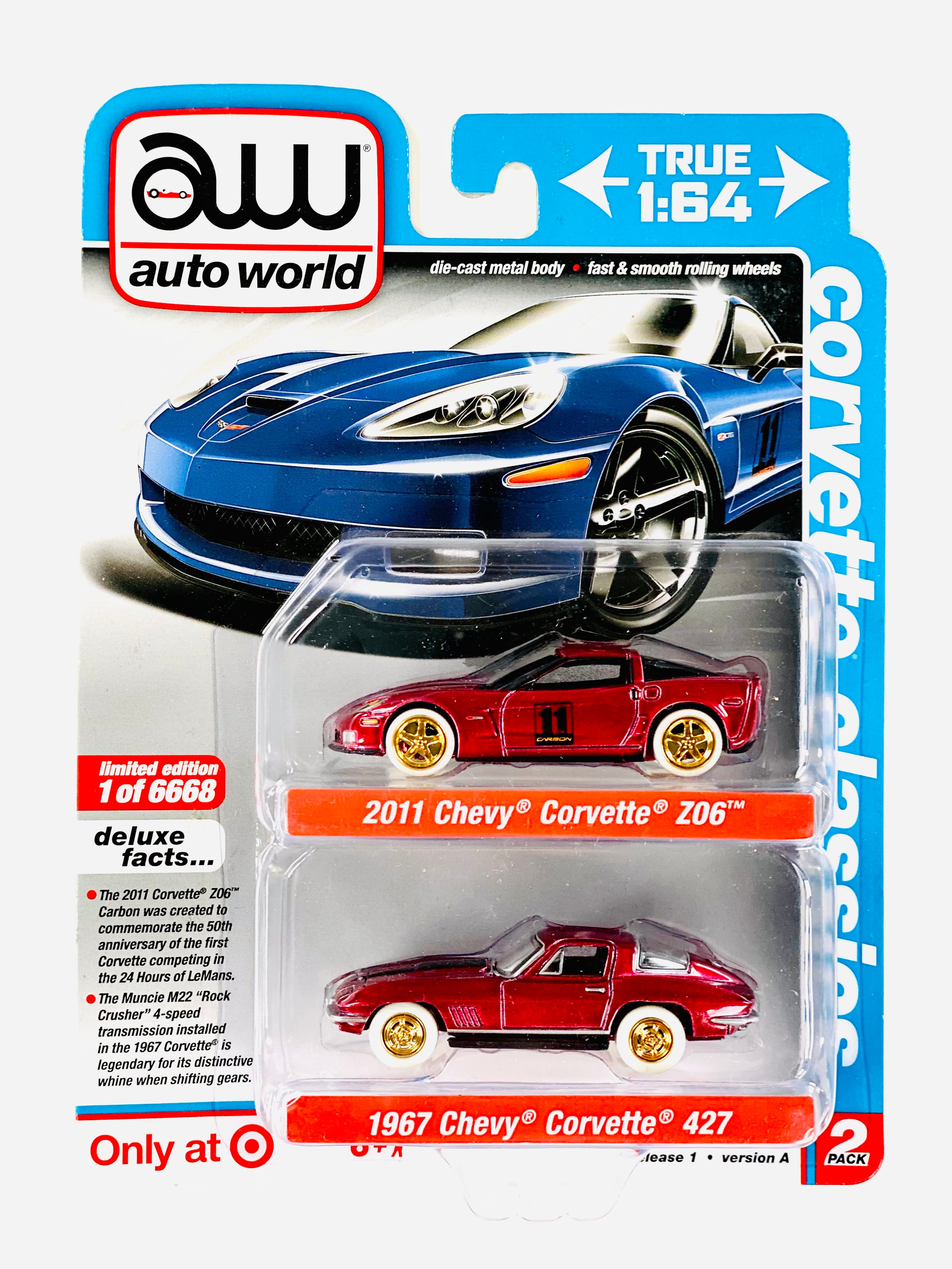Auto World Corvette Classics Series 2-Pack 2011 Chevy Corvette Z06