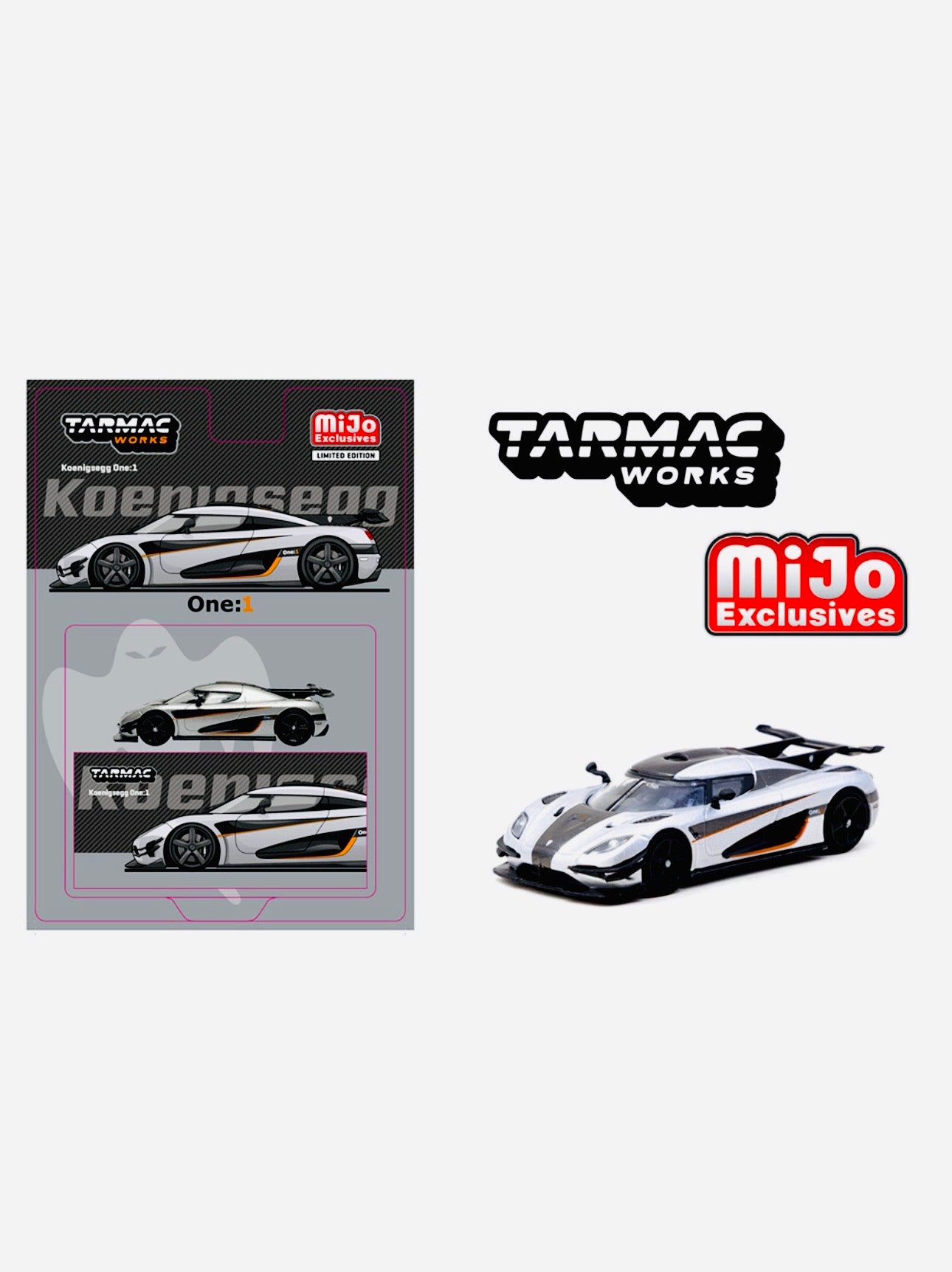 コイキングセット Tarmac Works Mijo Exclusive Global 64 Koenigsegg One:1 Silver
