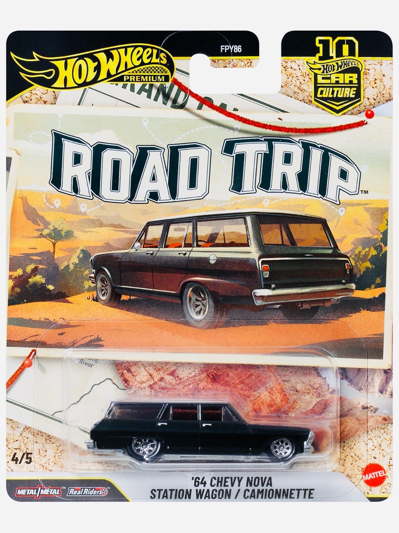Hot Wheels 2026 Car Culture Road Trip '64 Chevy Nova Station Wagon