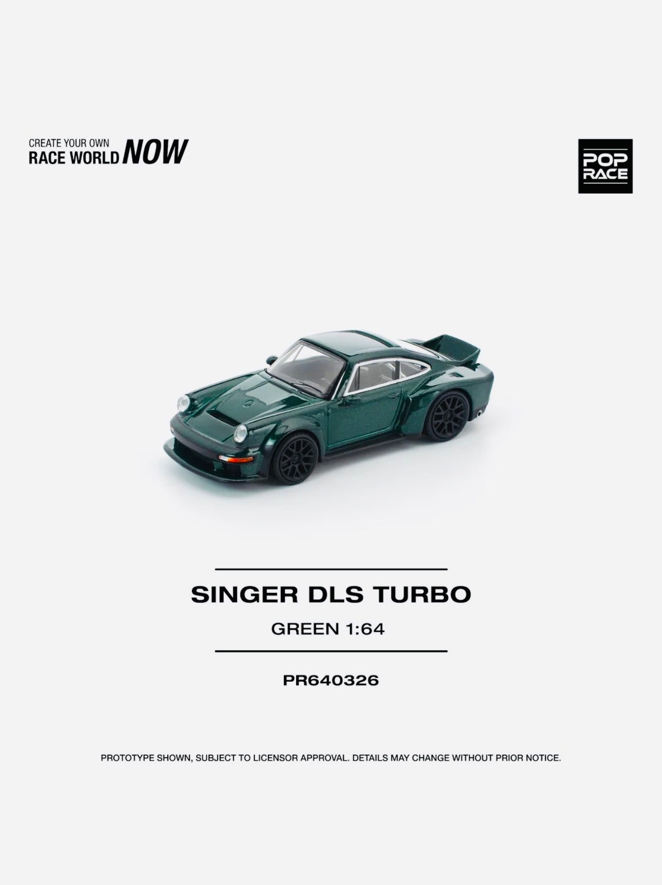 Pop Race Factory Sealed Porsche Singer DLS Turbo Road Green #326