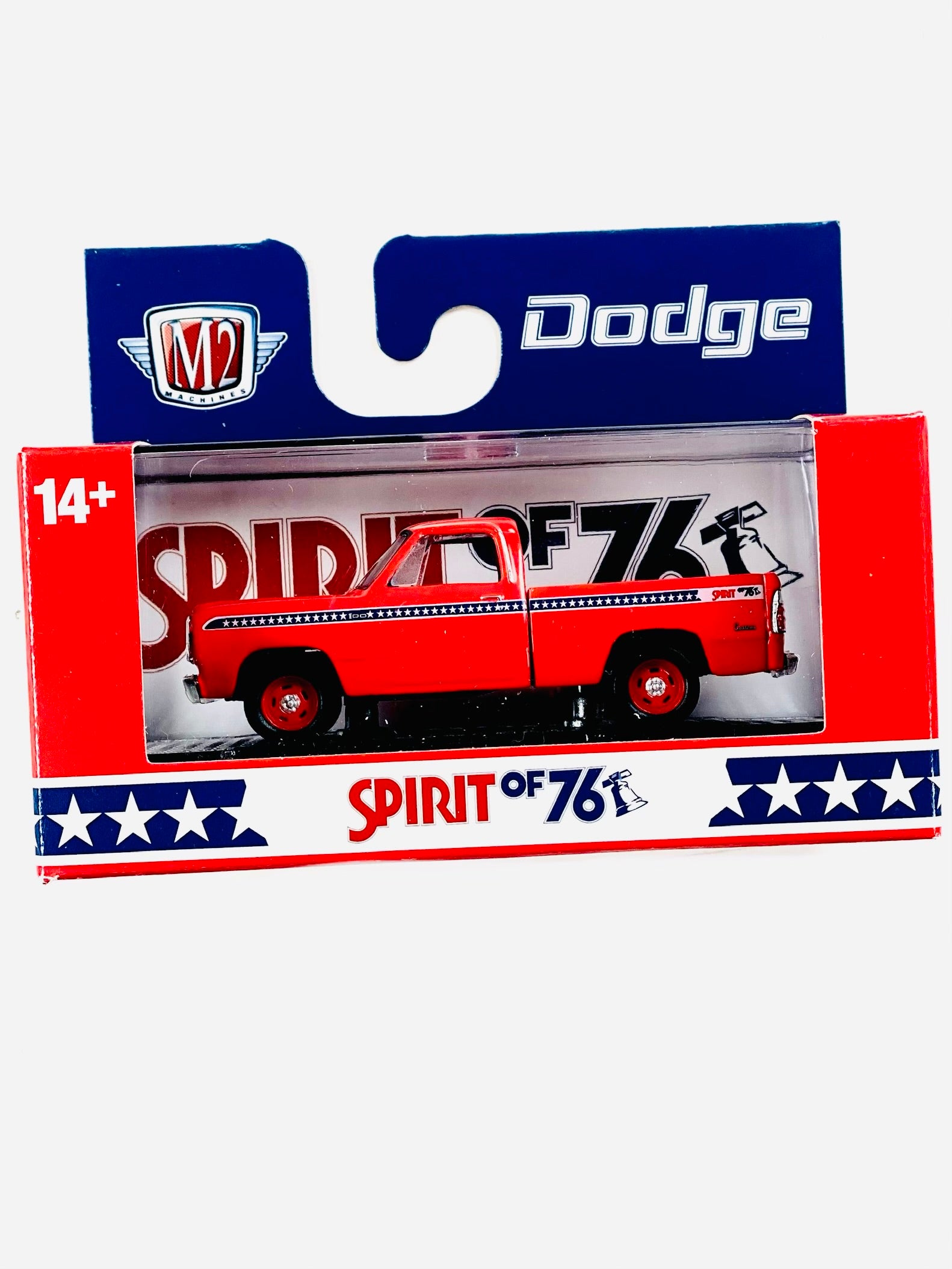 M2 Machines Auto-Thentics 1976 Dodge D100 Spirit of 76 Red