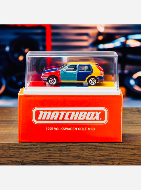 Matchbox Mattel Creations 2024 1995 Volkswagen Golf Harlequin - Damaged Box