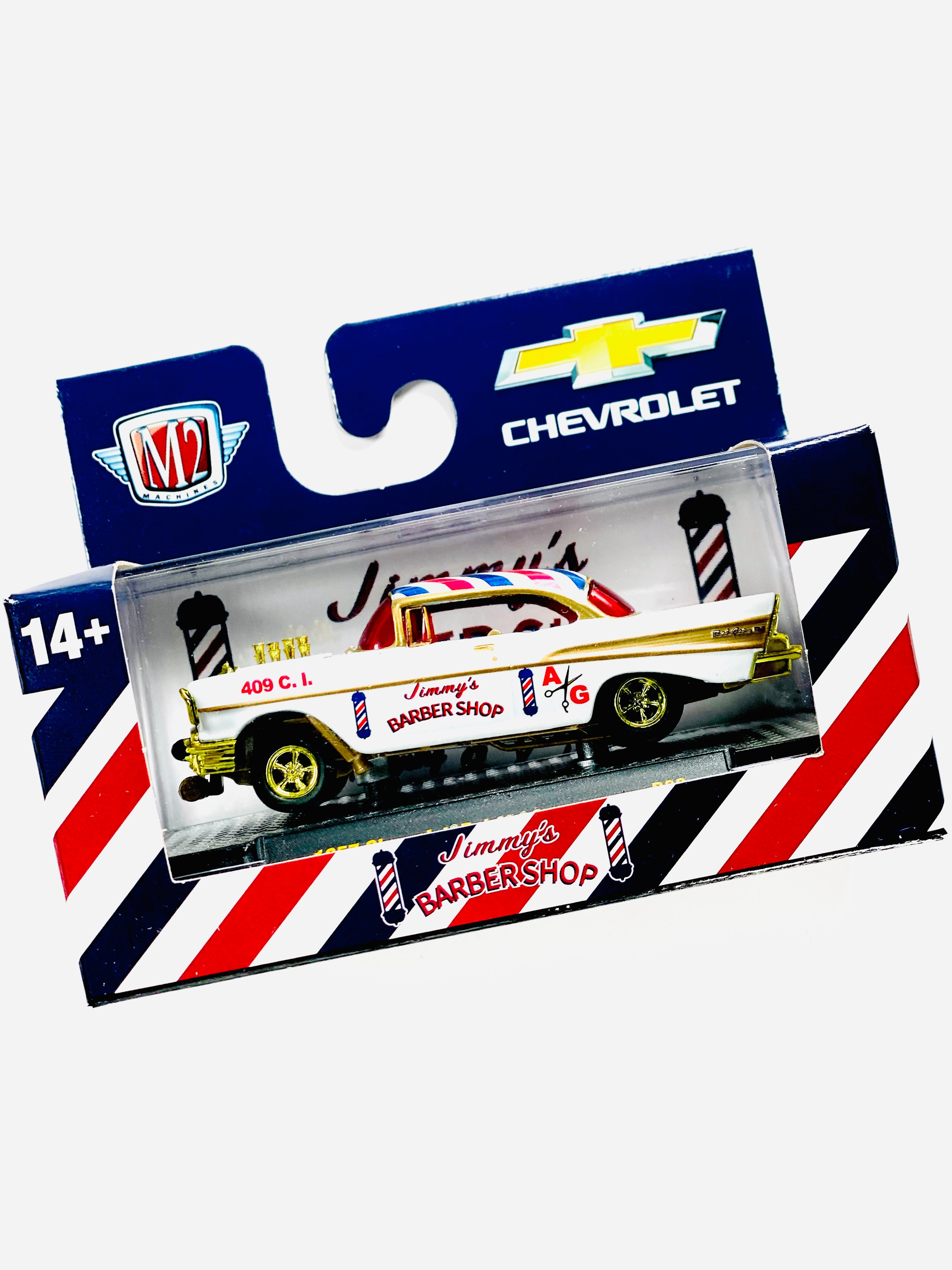 M2 Machines Jimmy's Barber Shop 1957 Chevrolet Bel Air Gasser