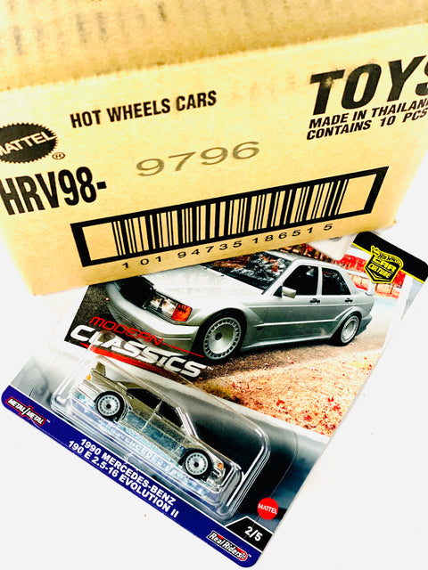 Hot Wheels 2024 1990 Mercedes-Benz 190 E 2.5-16 Evolution II Factory Sealed Solid Pack (10 Cars)