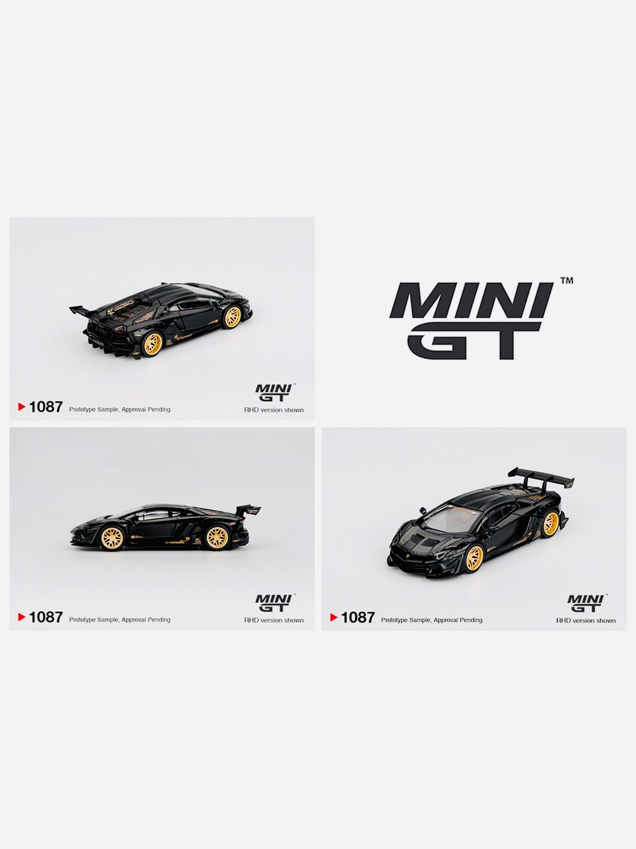 Mini GT LB-WORKS Lamborghini Aventador Matte Black #1087 – Jcardiecast
