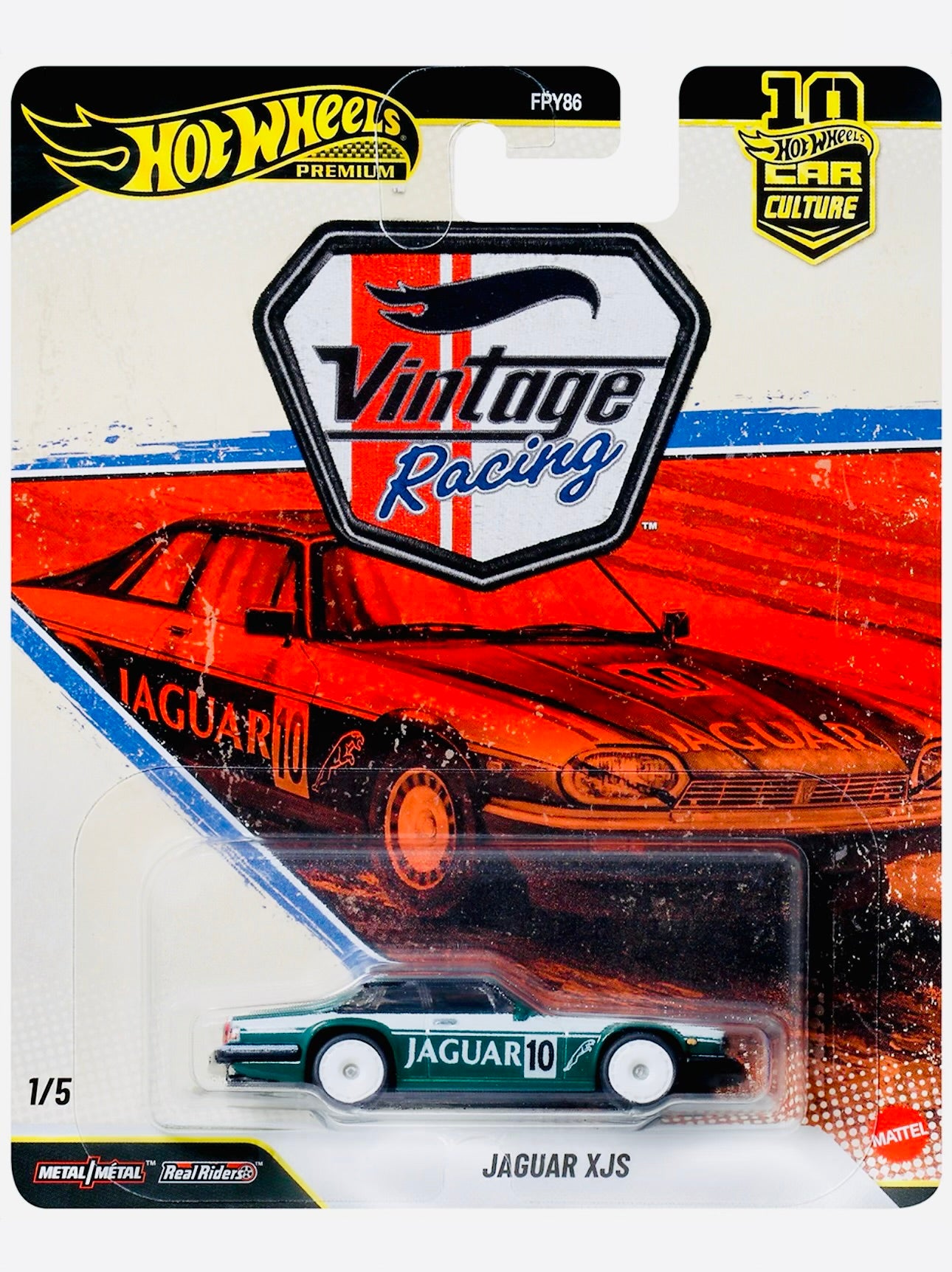 60s Jacks ミッドセンチュリー　ジャックス　スカルプチャー　ヴィンテージ Hot Wheels 2026 Car Culture Vintage Racing Jaguar XJS - Damaged