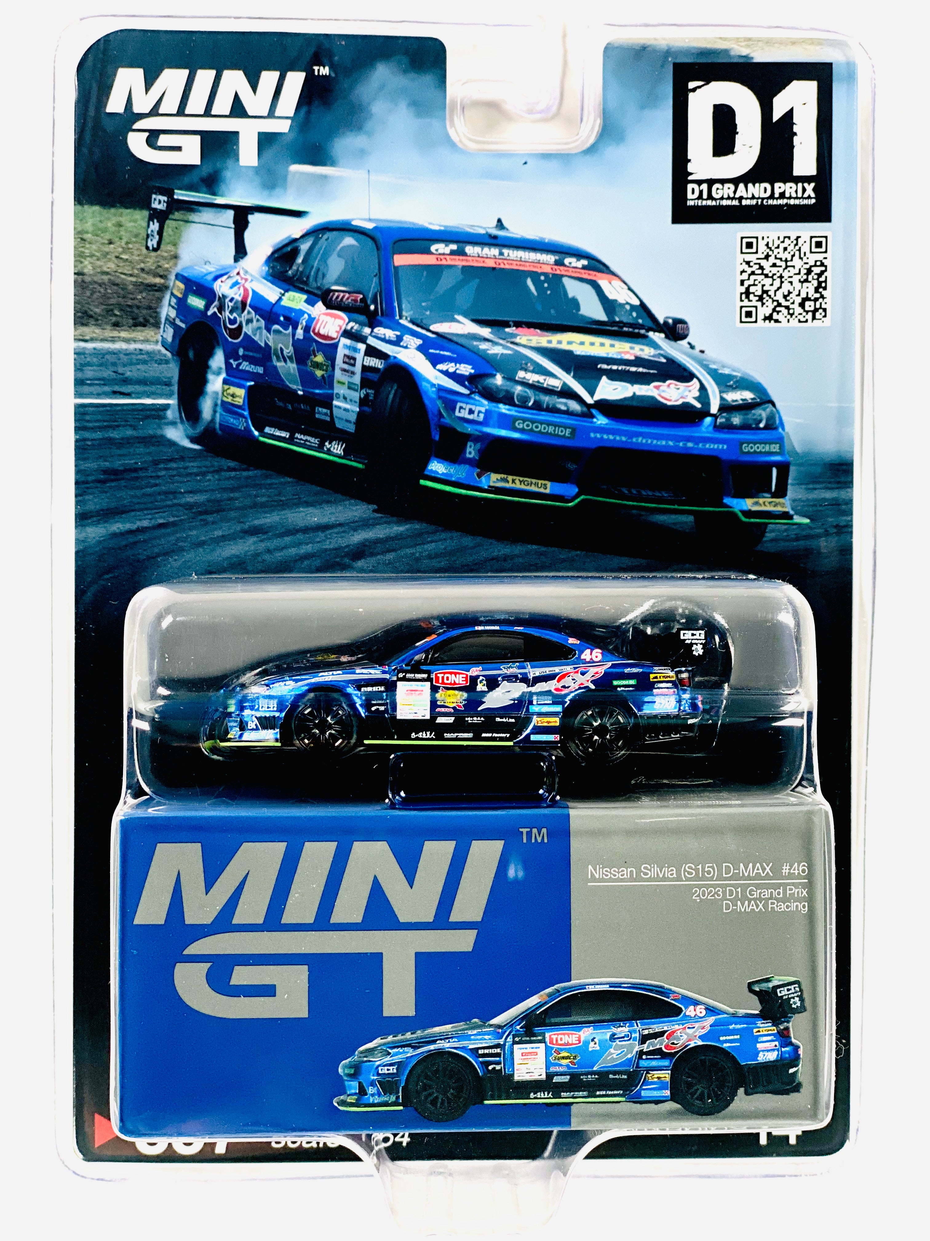 Mini GT Japan Exclusive Nissan Silvia (S15) D-MAX Racing #46 2023