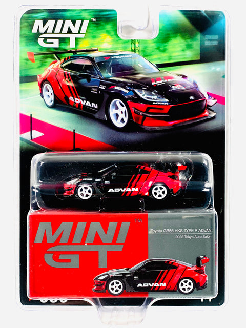 Mini GT Mijo Exclusive Toyota GR86 HKS TYPE R ADVAN 2022 Tokyo Auto Salon #956