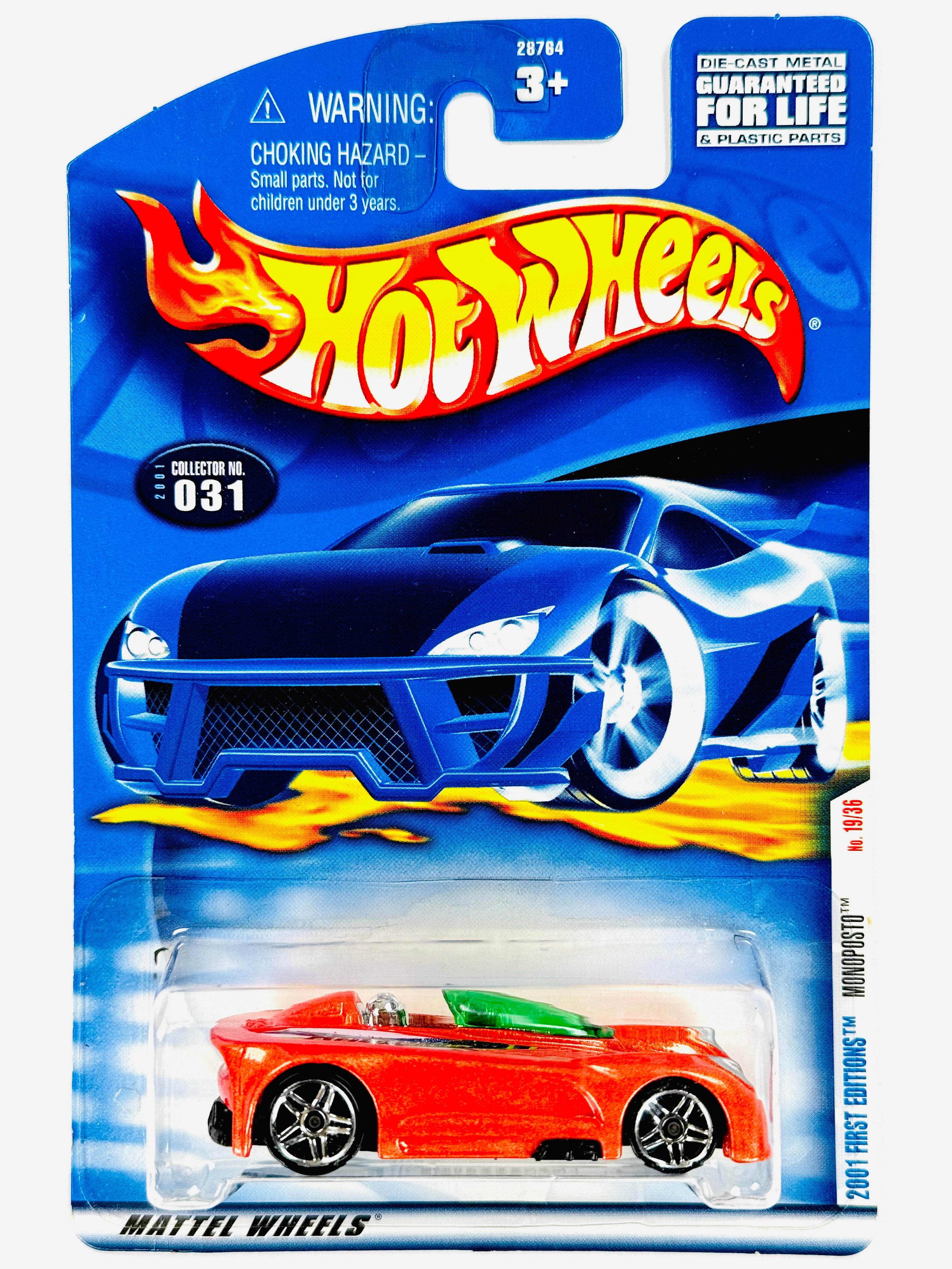 Hot Wheels 2001 First Editions Monoposto Orange (19/36) - Damaged