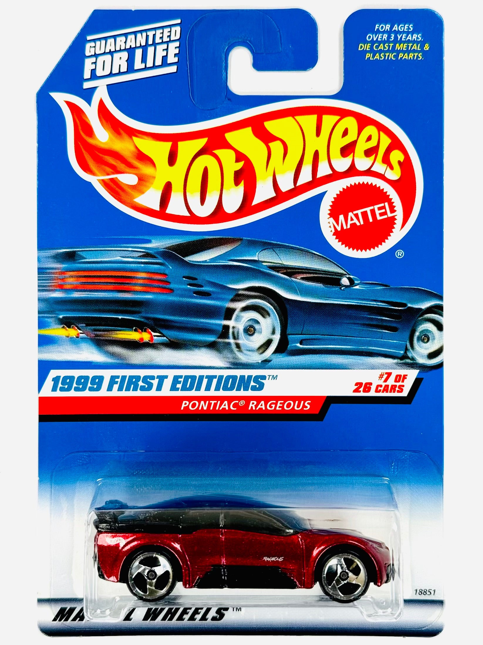 Hot Wheels 1999 First Editions Pontiac Rageous Red (7/26