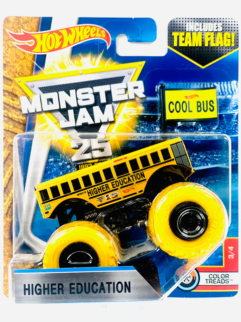 Hot Wheels 2017 Monster Truck & Car Monster Jam Color Treads Higher Education (3/4) - Damaged Card