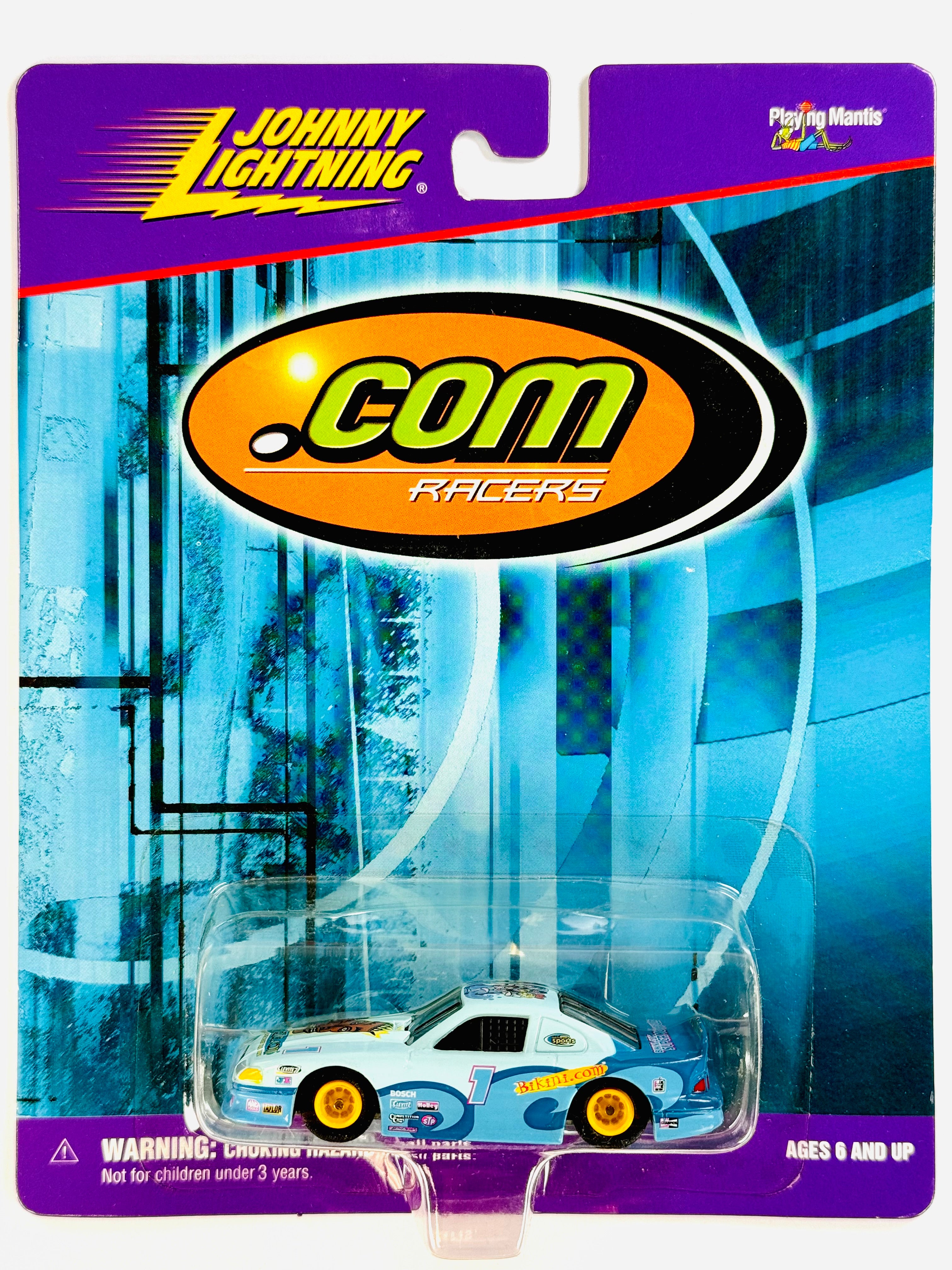 Johnny Lightning Playing Mantis .com Racers Y2K Bikini.com