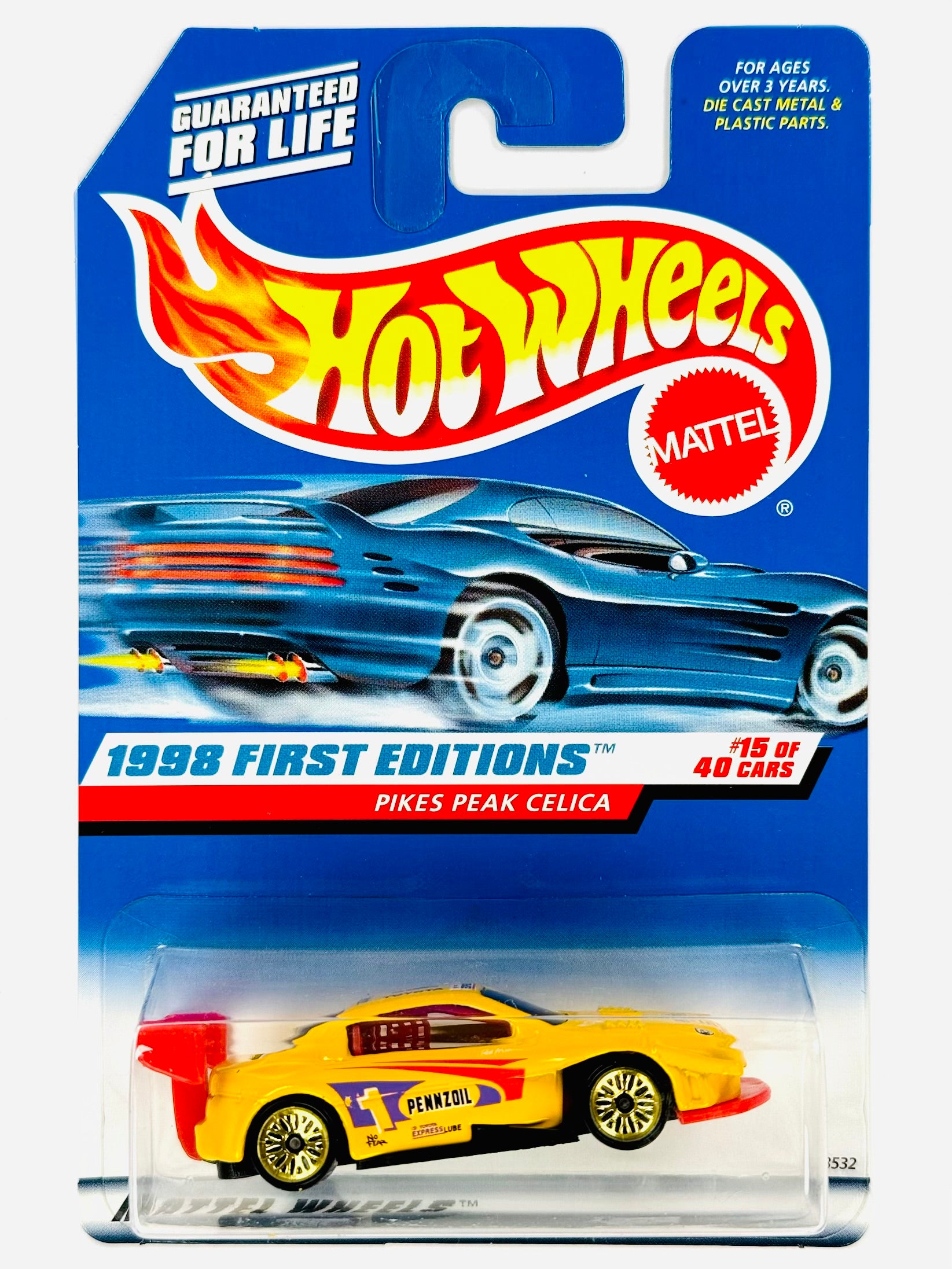 Hot Wheels 1998 First Editions Pennzoil Pikes Peak Celica (15/40
