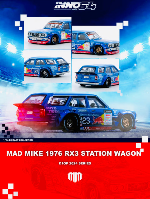 Inno64 Mad Mike 1976 Mazda RX3 Station Wagon D1GP Series 2024