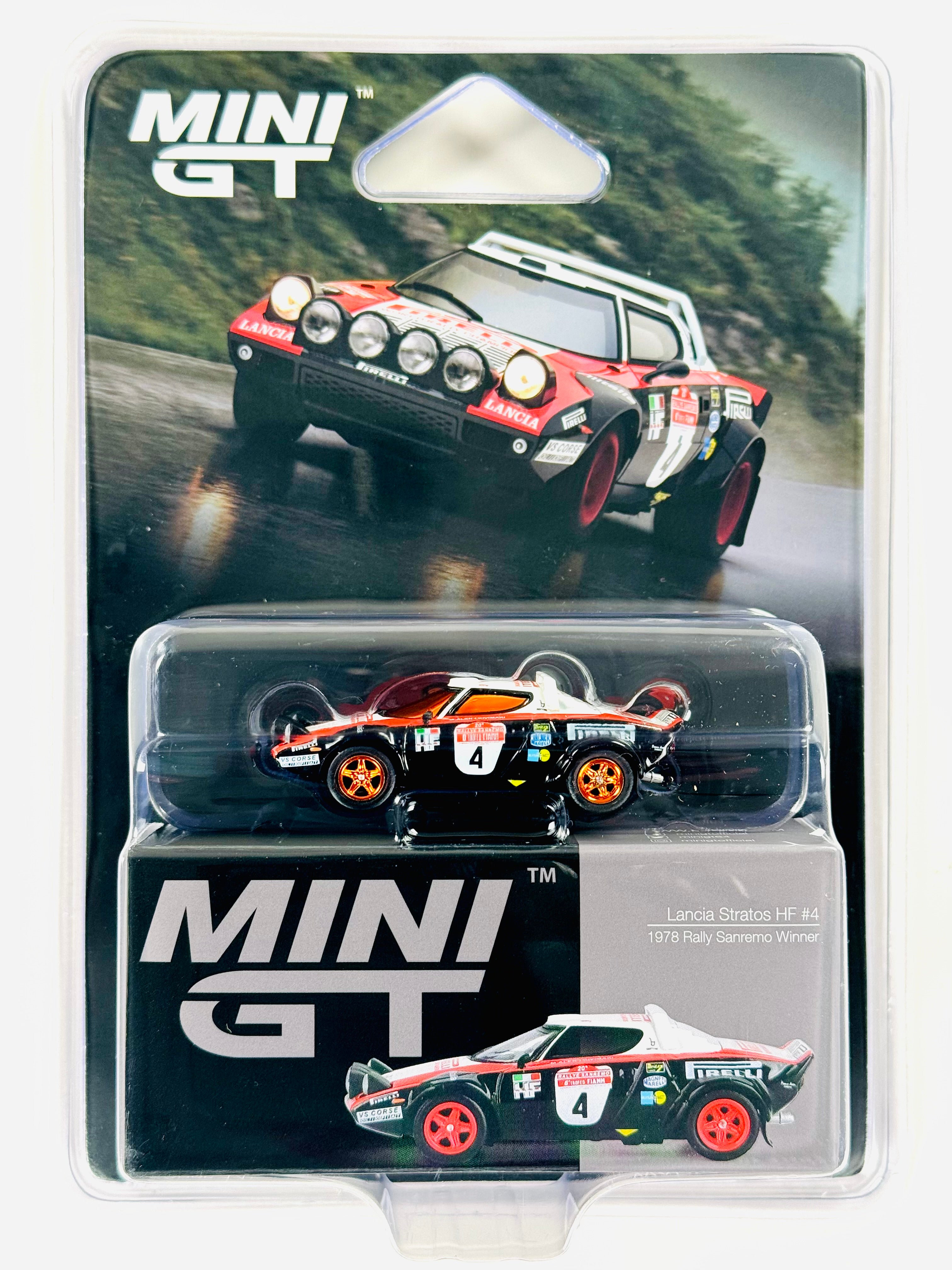 いすゞ エルフ FF マイパックとLANCIA STRATOS HFのセット Mini GT Mijo Exclusive Lancia Stratos HF #4 1978 Rally Sanremo