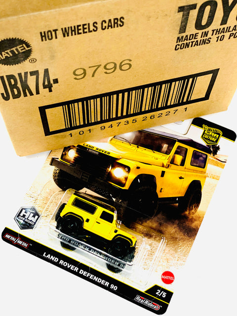 Hot Wheels 2025 Car Culture Off-Road Land Rover Defender 90 Factory Sealed Solid Pack (10 Cars)