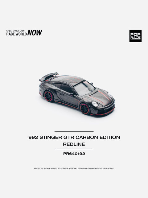 Pop Race Factory Sealed Porsche 992 Stinger GTR Carbon W/ Redline #192