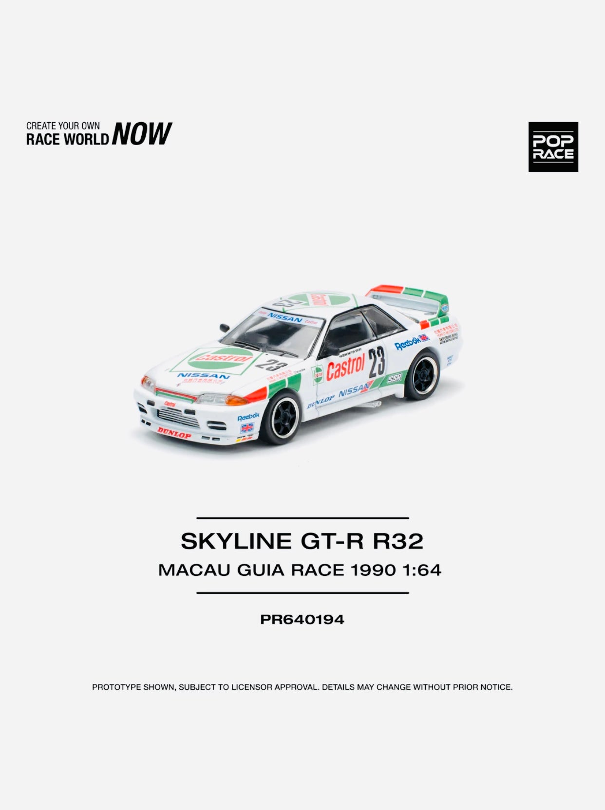 Pop Race Factory Sealed Secret Nissan Skyline GT-R R32 Macau Guia