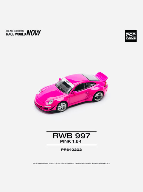 Pop Race Factory Sealed Porsche RWB 997 Pink #202